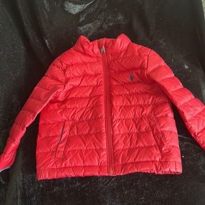 Red polo jacket